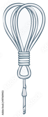 Illustration of a Surgical Guidewire with a Loop and Tip