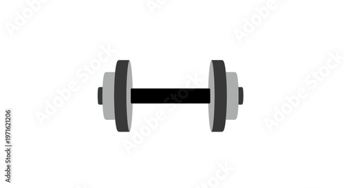 Dumbbell illustration isolated on white background for fitness and exercise