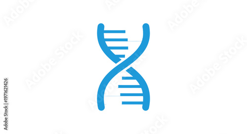 Abstract illustration of a dna double helix model on a white background