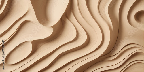 Abstract wooden wave texture with natural grain patterns fluidity concept