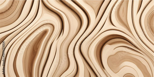 A seamless brown wood texture background featuring a wavy liquid pattern with golden silk waves and a chocolate satin surface design