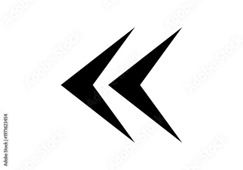 Free Download Double left arrow symbol isolated on transparent background - GFXLoad