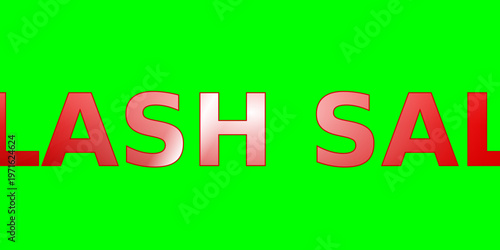 Flashing 3D ‘FLASH SALE’ Text Animation on Pure Green Screen