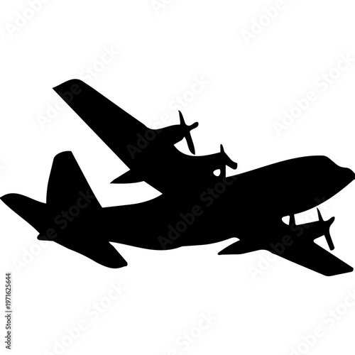 C-130 Hercules transport aircraft silhouette