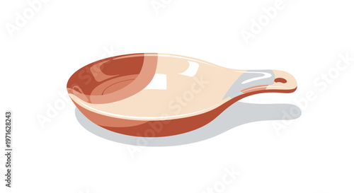 Ceramic Spoon Rest for Kitchen Countertop, Rustic Style