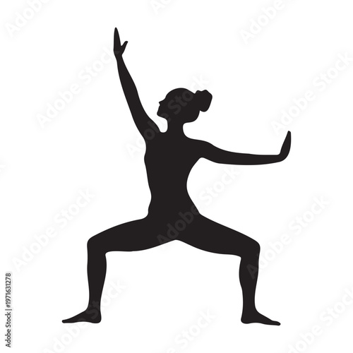 Woman Practicing Yoga Dancer Pose Silhouette