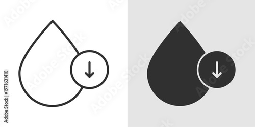 Low Fat Icon representing food products or diets that are reduced in fat content, promoting healthy eating, weight management, and better heart health.