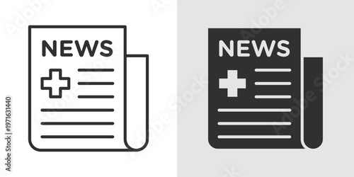 Medical News Icon representing updates, information, and reports related to healthcare, medical research, public health, and wellness developments.
