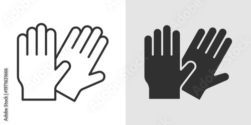 Surgical Gloves Icon representing hygiene, medical safety, infection control, and protective equipment used by healthcare professionals during medical procedures and patient care.