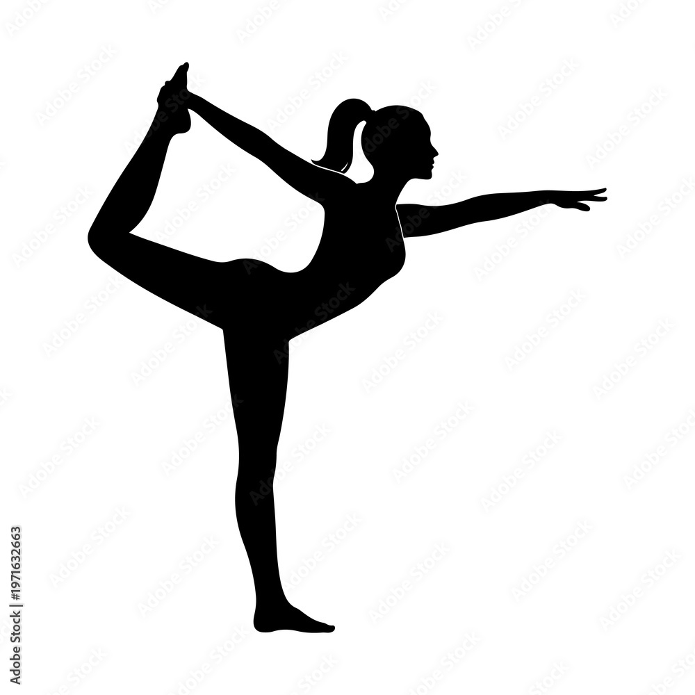 Fototapeta premium Woman practicing Lord of the Dance yoga pose
