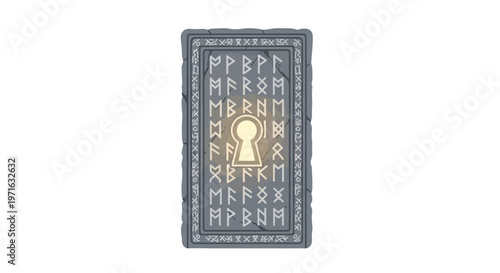 Intricate gold and gray patterned door lock.