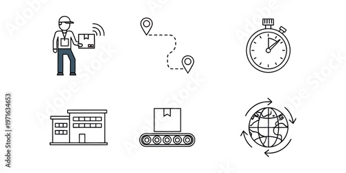 line art icons security systems buildings and surveillance technology description a collection of black and white line art icons