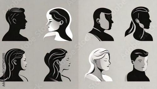 Diverse group of people portraits in pixel art style.