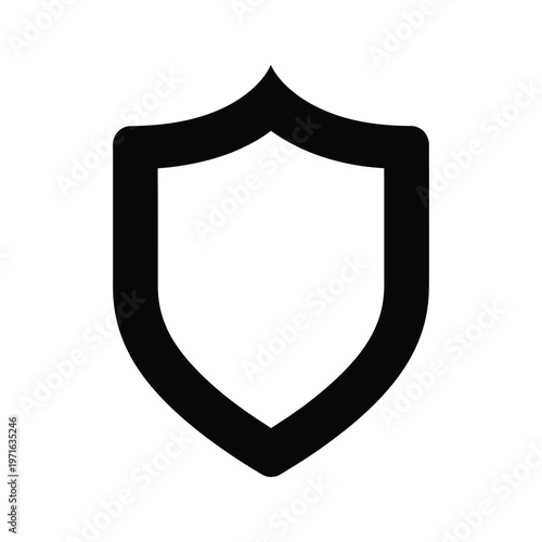 A classic black and white heraldic shield design with a pointed top.