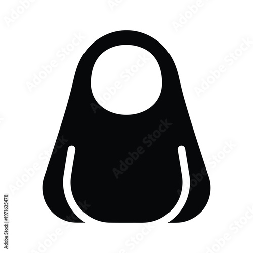 Black silhouette of a handbag with a top handle and two side straps