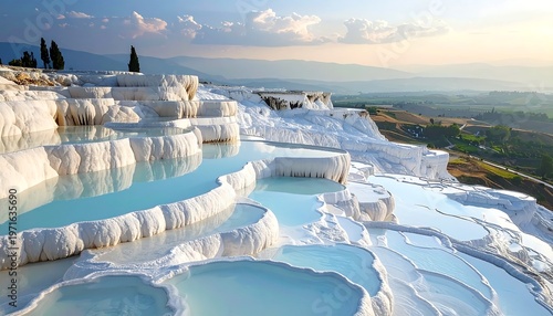 Pamukkales Stunning Travertine Terraces - A Natural Wonder.