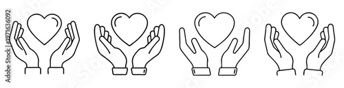Hands holding a heart, symbolizing love, care, and support for others