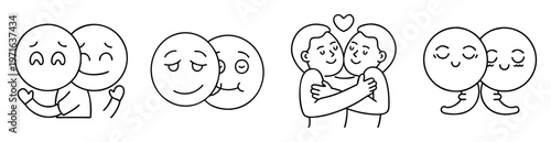 Varied depictions of emotional support through empathy, affection, and understanding