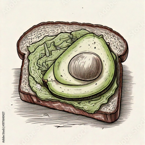 Delicious Avocado Toast with Whole Wheat Bread and Seasoning.