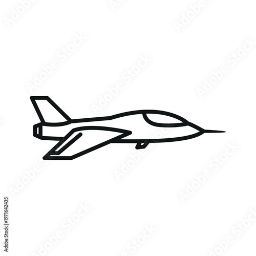 Air craft fighter icon vector design template