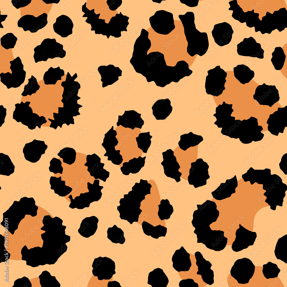 Fototapeta premium Seamless leopard pattern, animal print