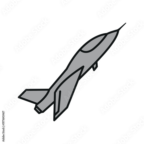 Air craft fighter icon vector design template
