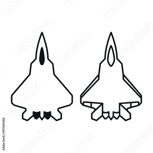 Air craft fighter icon vector design template