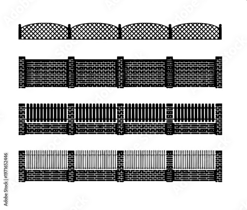 “Balcony fence silhouette with traditional balustrade design, bold black shape, minimalistic vector art, centered composition”