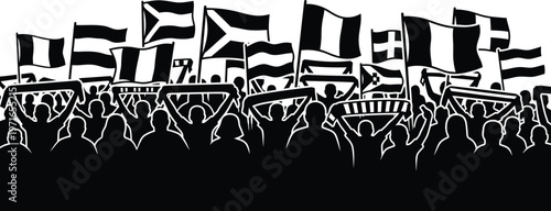 Thrilling global soccer championship fans celebrate with flags a dynamic stadium spectacle