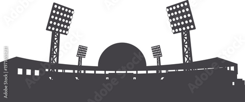 Spectacular stadium silhouette a visual representation of the thrill of a global soccer championship tournament