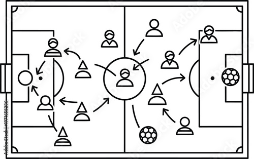 Soccer strategy and tactics a detailed field diagram for the global soccer championship