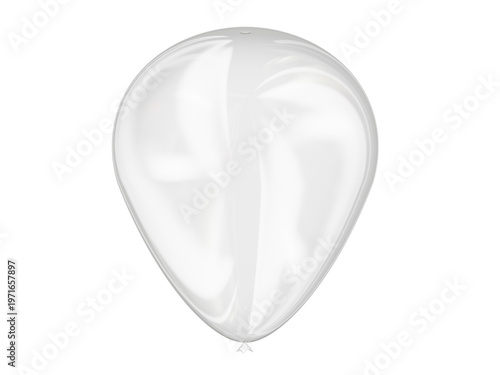 Clear transparent balloon isolated on a transparent background