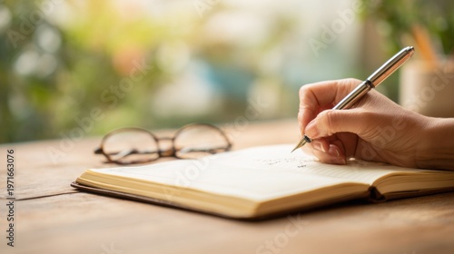 Writing in a Weekly Planner