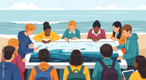 A tender illustration depicts a family embracing, conveying warmth, connection, and love. Ideal for depicting family values in marketing or representi