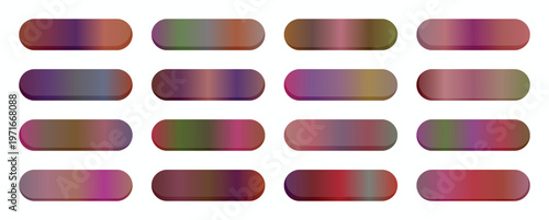 A display of sixteen distinct color gradient bars provides a versatile selection of hues and blends for graphic designers and digital artists seeking visual options.