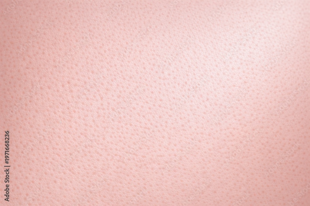 Fototapeta premium Macro human skin texture with natural pores and smooth surface. Even nude background with no focal point, perfect for cosmetic, medical and design use, clean and realistic look.