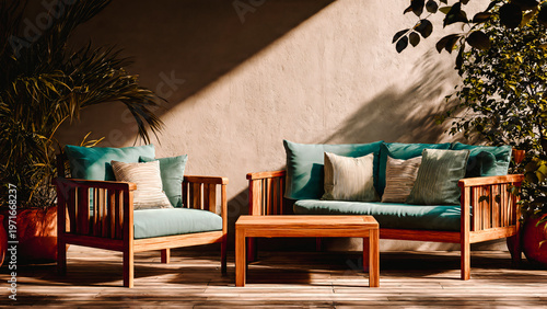 Salon de jardin en bois