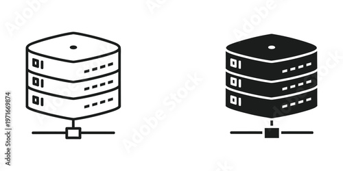 Illustration of networked storage servers with different data representations