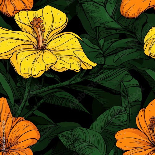 Bright and vibrant luxury botanical wall art creates a lively atmosphere for any interior space