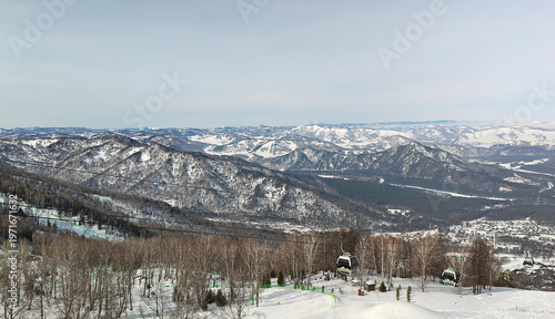 Winter landscape. Altai Mountains. Russia.