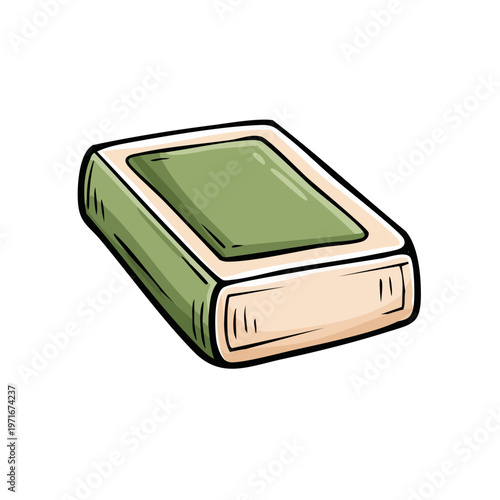 Green hardcover book with clean pages ready for learning and reading