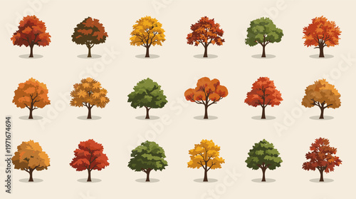 A minimalist illustration of an autumn tree evokes a sense of calm and seasonal change. Ideal for website backgrounds, seasonal marketing, or fall-the