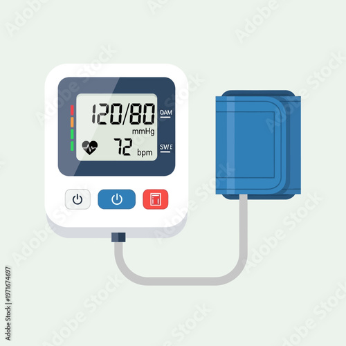 Digital Blood Pressure Monitor with Cuff.