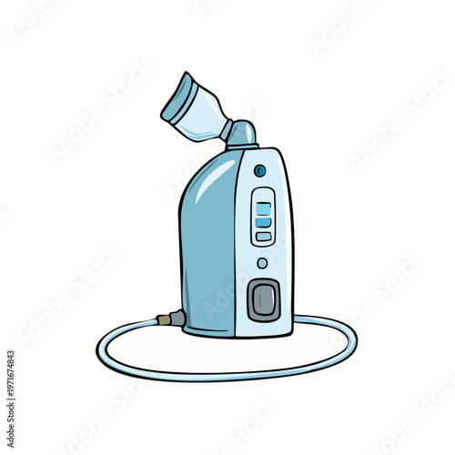 Modern Portable Nebulizer Device for Respiratory Treatment and Inhalation Therapy