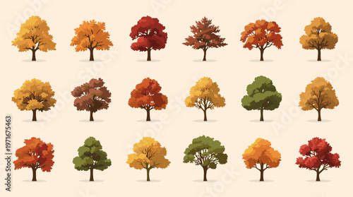 A minimalist illustration of two autumn trees evokes feelings of serenity and transition. Ideal for seasonal content, websites, or branding.