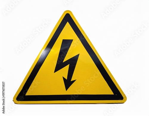 Free Download high voltage warning sign isolated on white background safety precaution for electricity - GFXLoad