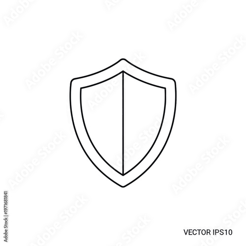 Free Download Minimal vector shield icon representing protection and security. - GFXLoad