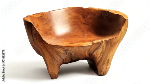 Unique wooden bowl showcasing natural craftsmanship