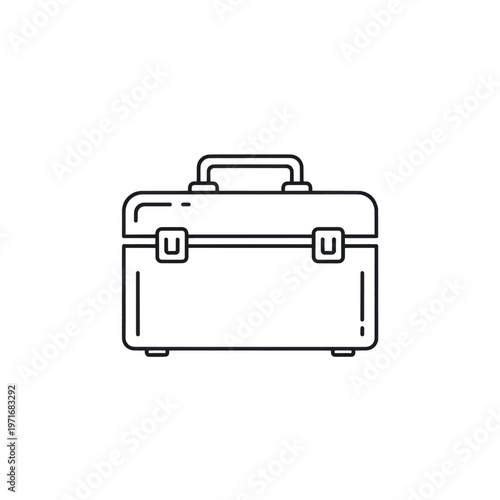Classic briefcase icon representing business travel and work.