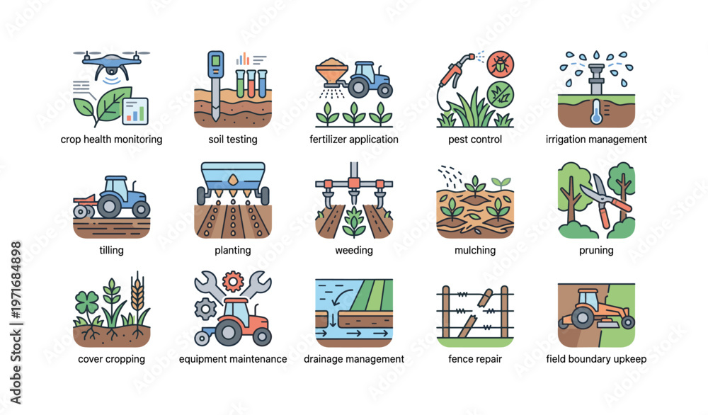 Fototapeta premium Smart farming technologies for sustainable agriculture solutions and efficient resource management